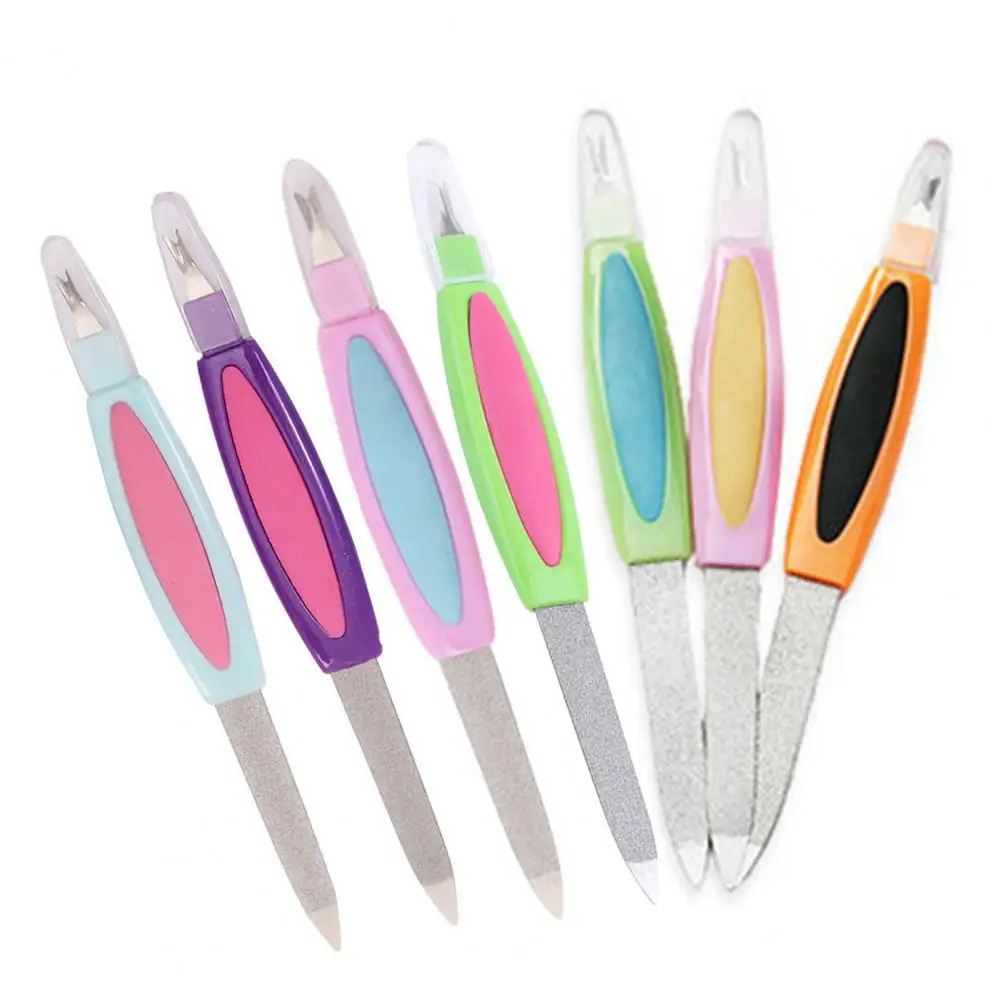 Useful Nails Tools Stainless Steel Salon Buffer Dead Skin Push Polisher Can Be Reused Portable Cuticle Pusher for Salon