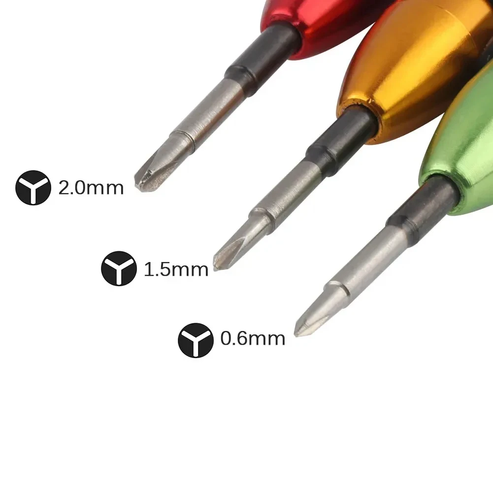 0.6mm 1.5mm 2.0mm Y Tip Triwing Screwdriver for Switch JoyCon for iPhone for Samsung for Smartwatch Repair Disassembly Tools