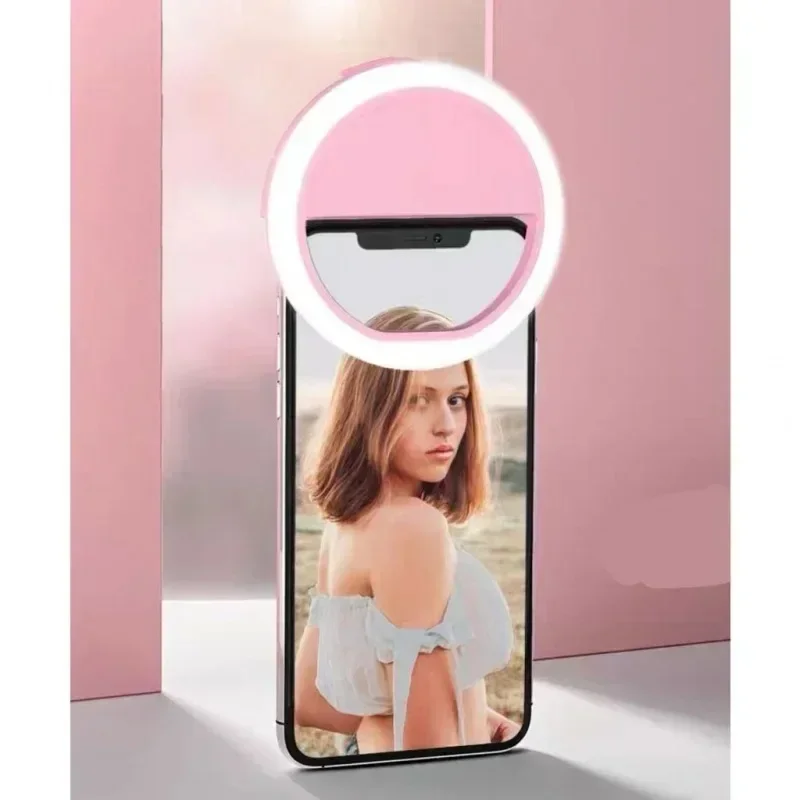 Новый светодиодный перезаряжаемый мобильный телефон, круглый заполняющий светильник с живой клипсой, светильник для селфи, портативный кольцевой светильник для фотосъемки