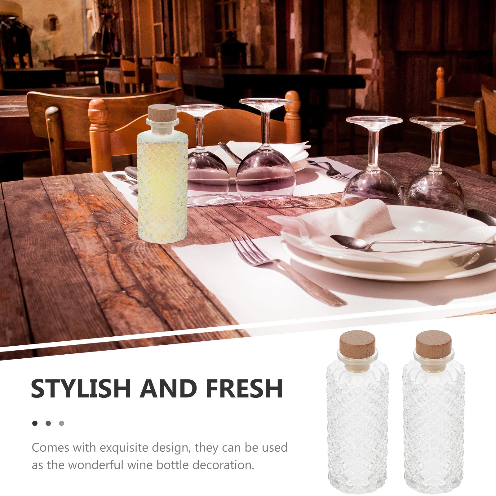 

2 шт. маленькие стеклянные бутылки для вина, банки на 8 унций, прозрачная банка для хранения жидкости, пробковая пробка, кухонный контейнер для напитков