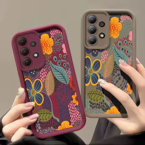 A15 Flowers Silicone Case For Samsung Galaxy A25 A24 A23 A22S A22 A21S A16 A15 A14 A13 LTE A12 A11 Shockproof Soft Phone Cover