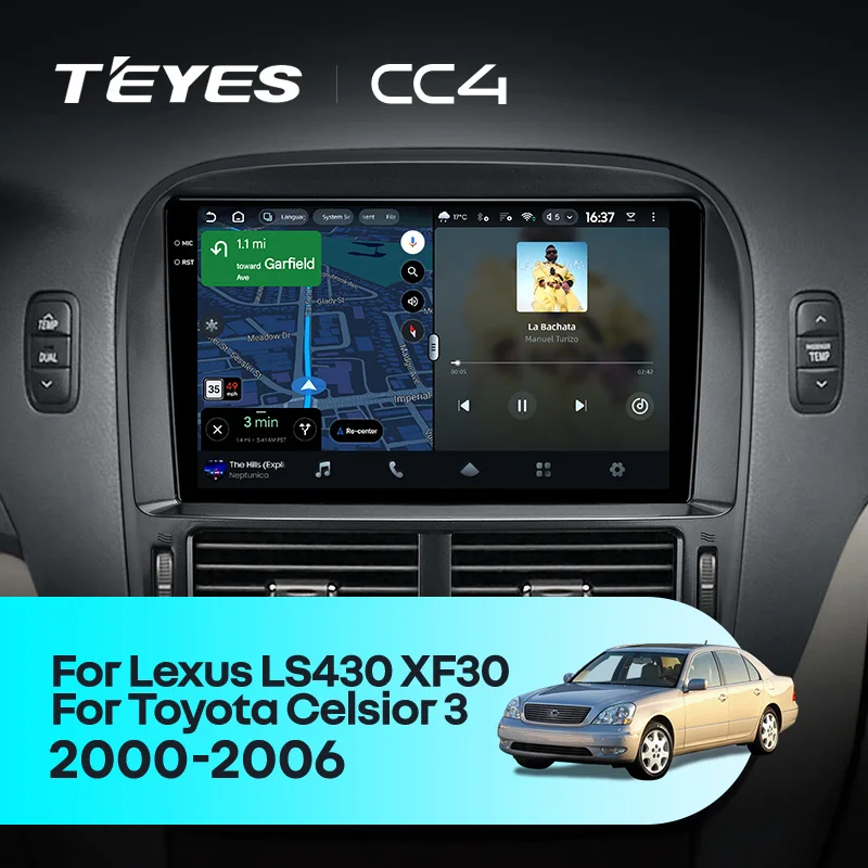 TEYES CC4 レクサスLS430 XF30 LS 430 2000-2006用、トヨタセルシオ