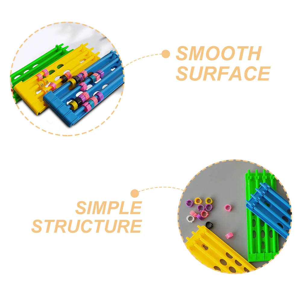 Soporte de anillo para Paloma, soporte para banda para pierna, anillos de carreras para polluelos, entrenamiento de plástico, 4 Uds.