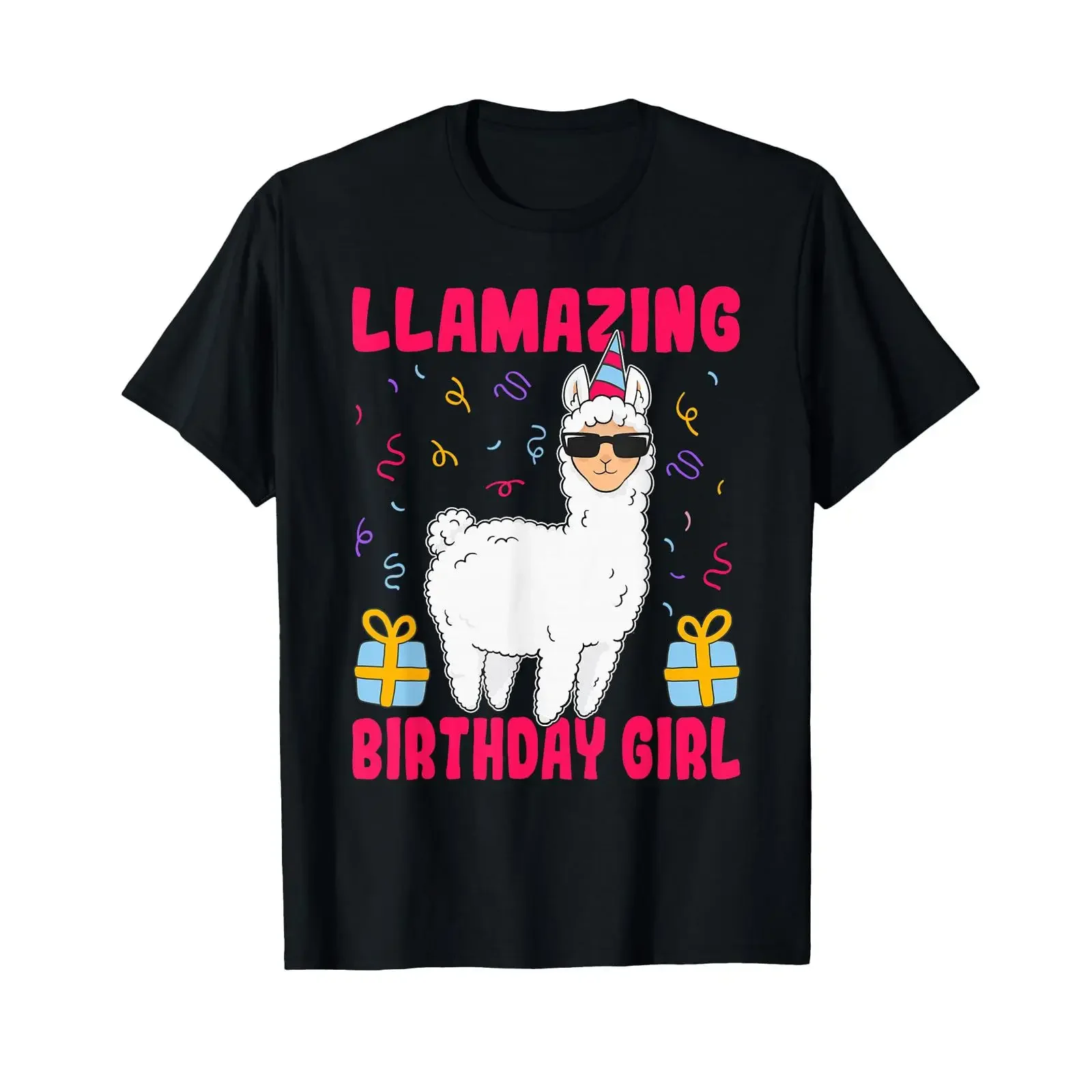 Llamazing Birthday Girl Alpaca Llama T Shirt vintage Washed Soft Versatile Top For Everyday Wear streetwear Slightly Stylish