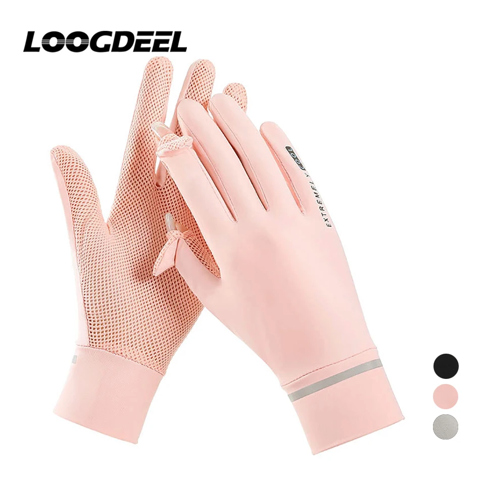Loogdeel Fietsen Running Handschoenen Ijs Zijde Zonnebrandcrème Mannen Vrouwen Anti-Uv Siliconen Antislip Zachte Outdoor Sport Rijden Rijden Handschoenen