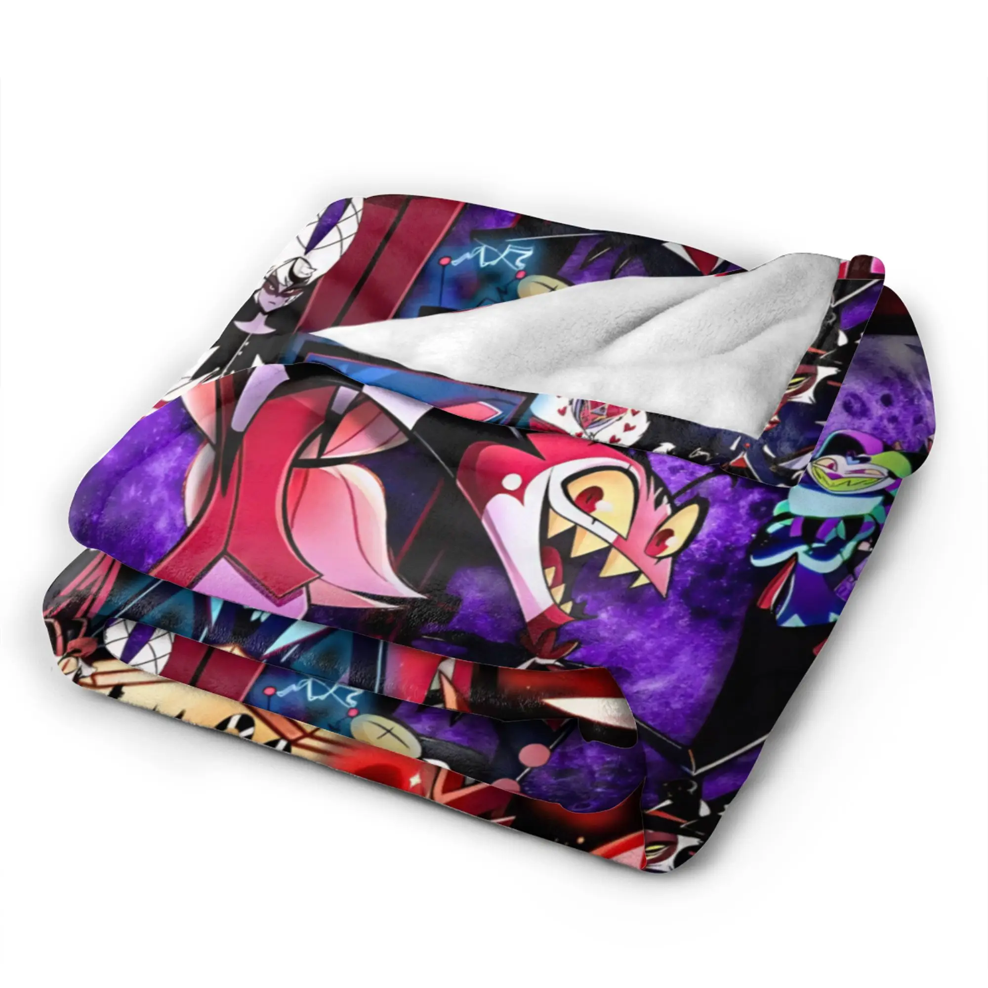 سوبر بطانية دافئة التخييم 2025 H-Hazbin فندق أنمي رمي بطانية الفانيلا المفرش لغرفة النوم غطاء سرير أريكة مريحة