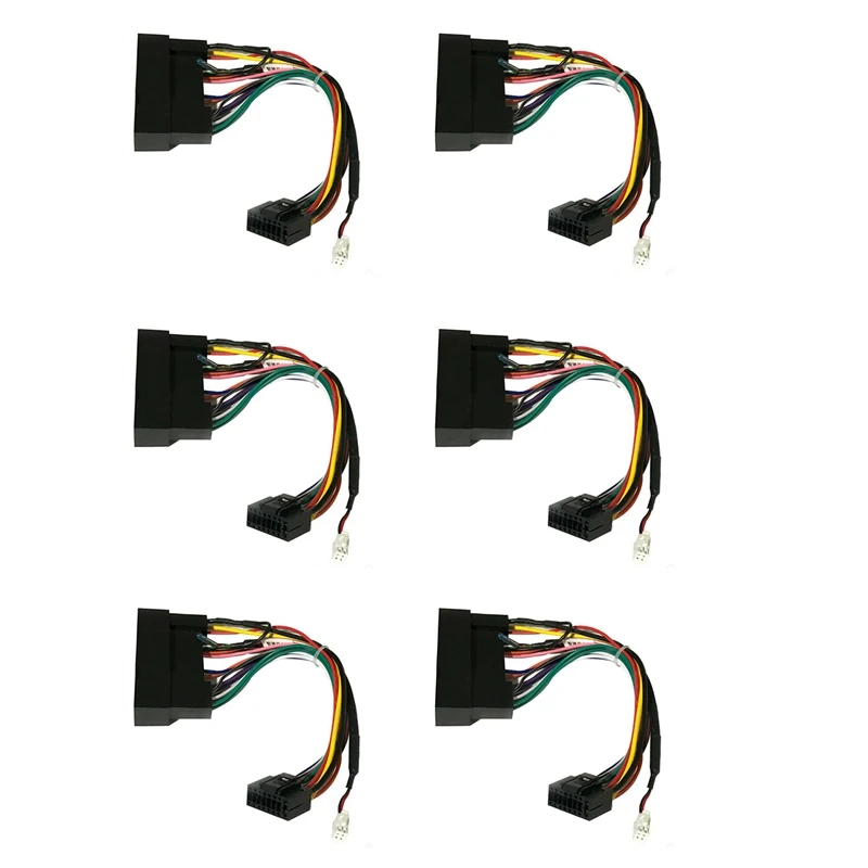 

6X Car Stereo Audio 16 PIN Android Power Wiring Harness Adaptor For KIA Carens K2/K3/K4/K5 Hyundai IX35 Elantra Sonata