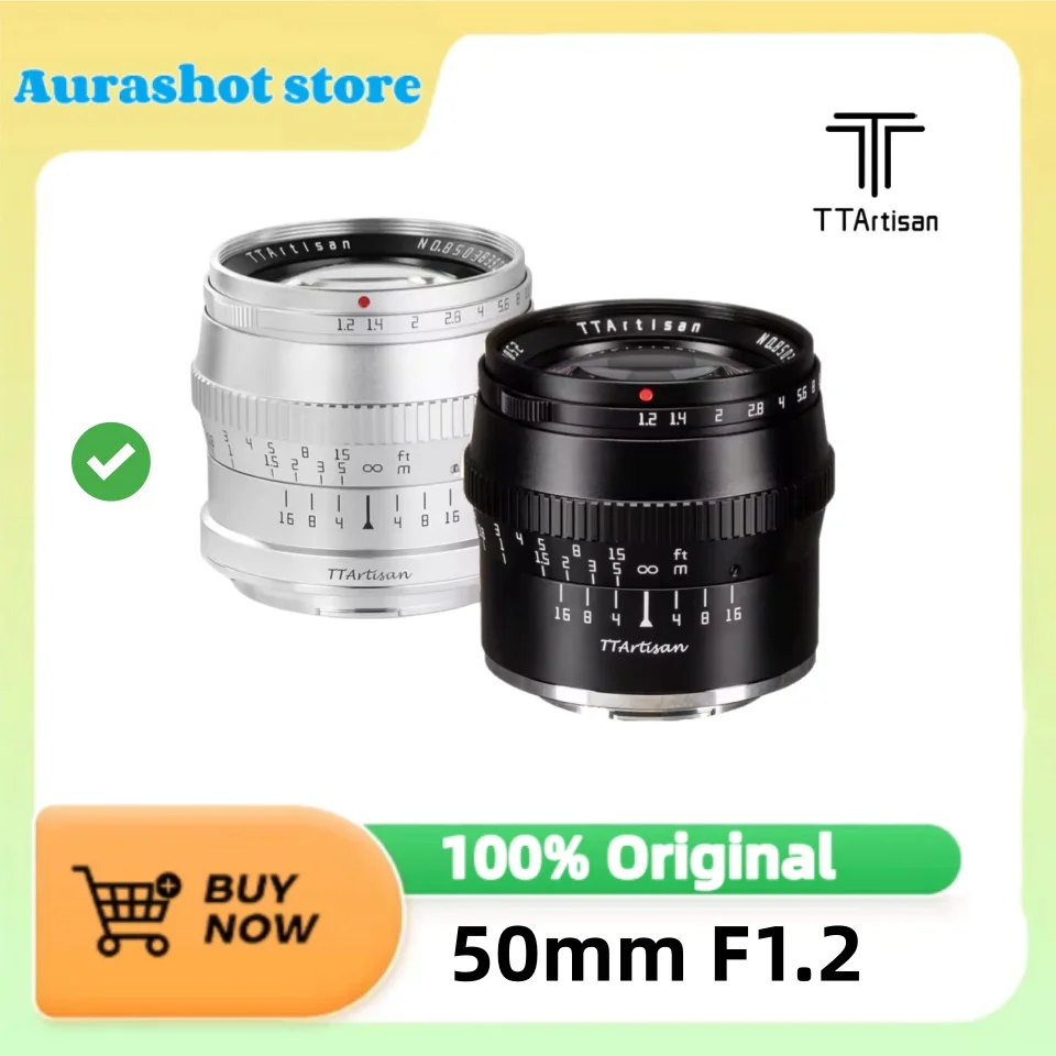 Объектив TTArtisan 50mm F1.2 APS-C с ручной фокусировкой для камер SONY E, FUJI XF, Canon M, Panasonic, Olympus M4/3, Nikon Z, Leica L, Canon R