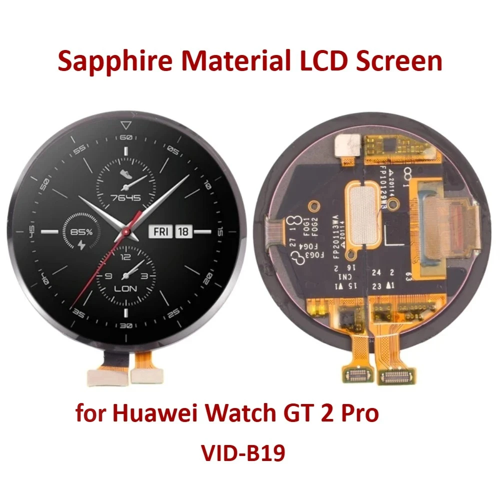 Sapphire Material LCD Screen for Huawei Watch GT 2 Pro VID-B19  with Digitizer Full Assembly Watch Display Replacement Screen