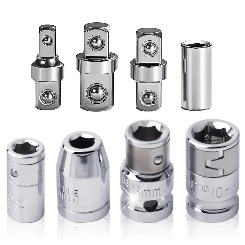 Juego de adaptadores y reductores de enchufe de 3/8 a 1/2, 3/8, 1/4, 1/2 a 1/2 para llave de impacto, adaptador de enchufe para llave de carraca, herramienta manual de reparación