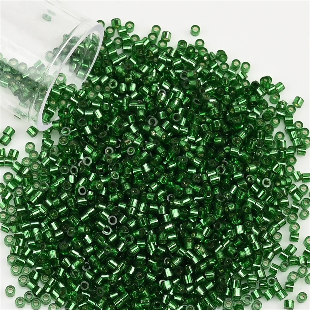 10G Uniform 11/0 Glass Cylinder Seed Beads for Craft Jewelry Making 20Colors Silver Colour-Lined Seedbeads 2000Pcs