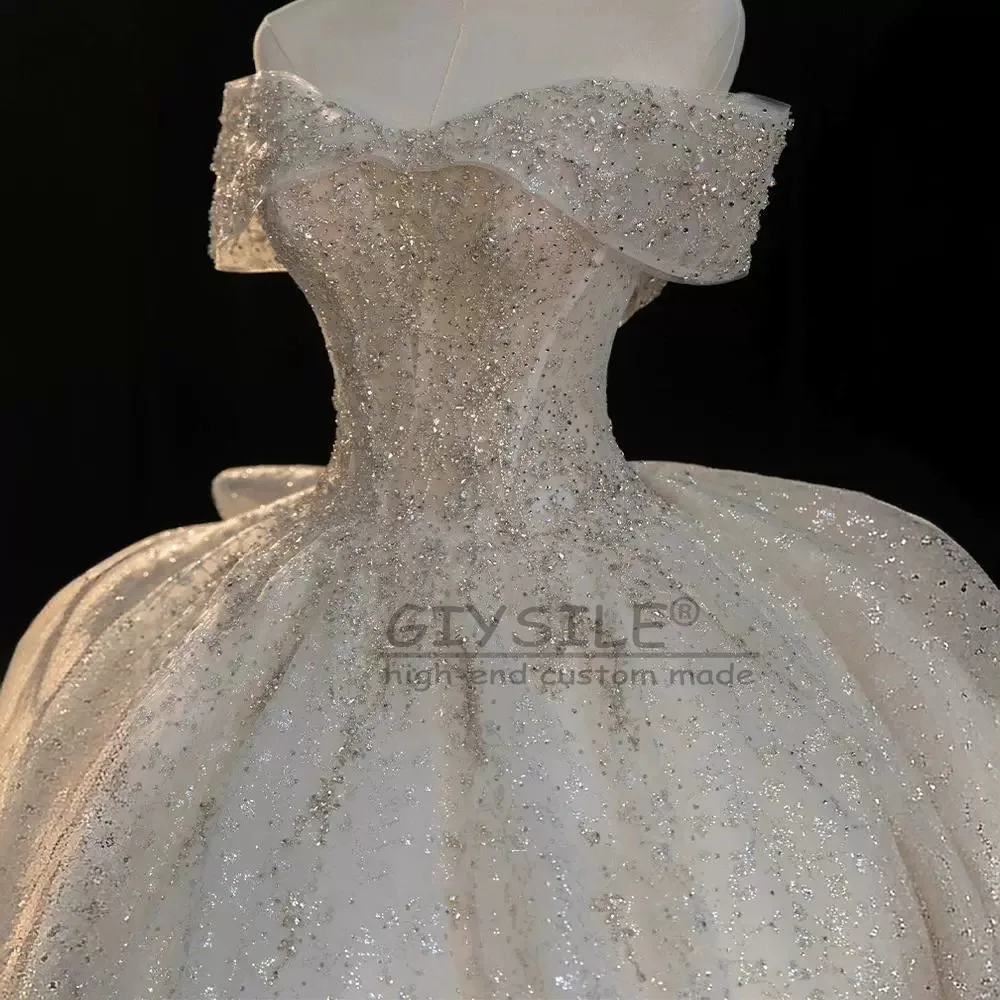 GIYSILE Customized Off Shoulder Bride's Main Wedding Dresses French High-end Princess Dress Ball Gowns Vestidos De Novia Boda