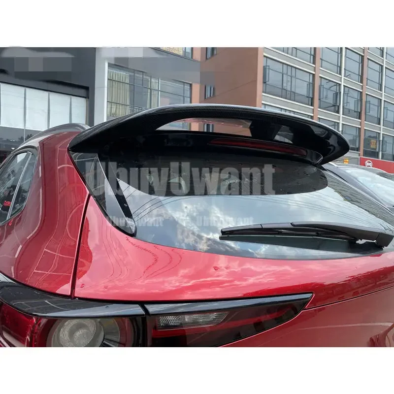

For Real Carbon Fiber Roof Spoiler Wing Mazda CX-30 Car Rear Window Accessories Tail FIN CX30 Body Kit Special 2020 2021-2025