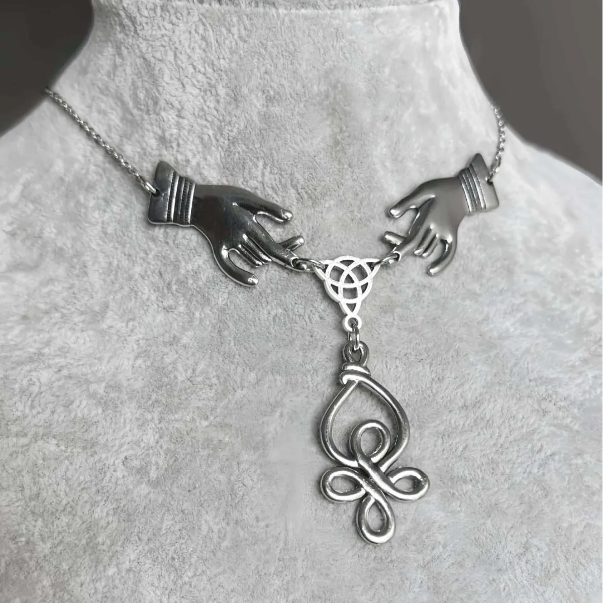 

Holy Hand Celtic knot necklace, vintage jewelry, Victoria, mystery, pagan, Goddess, witchcraft accessory, Choker For Women Girls