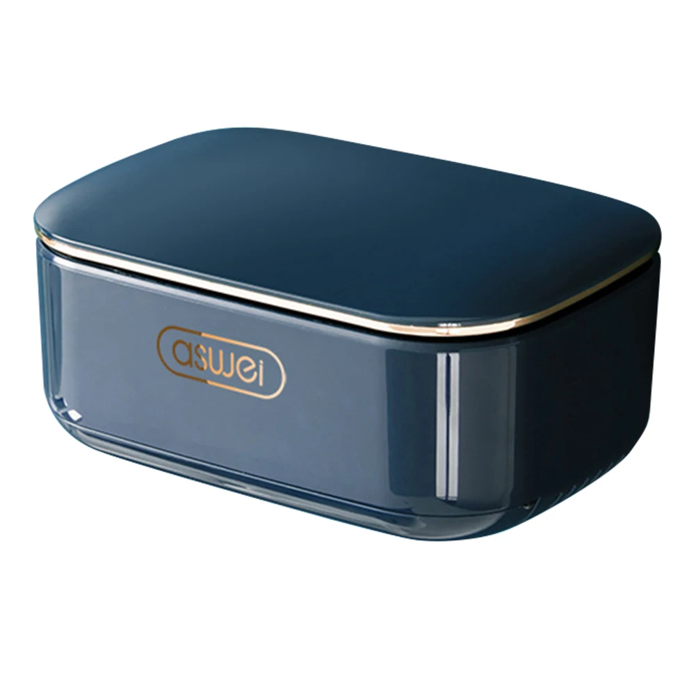 Bar Soap Holder Wall Mounted Soap Dish with Drain Tray and Cover Waterproof Soap Box Double Layer Dustproof Bathroom Accessories