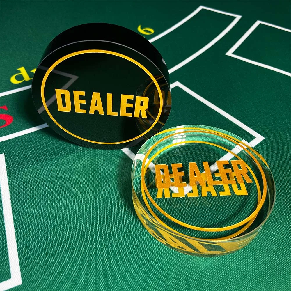 Texas Hold\'em Crystal Dealer Deck Suppressor 80*18mm Texas Hold\'em Poker Accessories Crystal Chips Dealer Deck