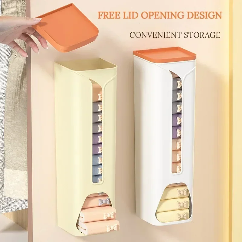 2PCS Wall-Mounted Underwear Storage Box Closet Hanging Underwear Panties Bag Organizer Dispenser Socks Garbage Holder Home