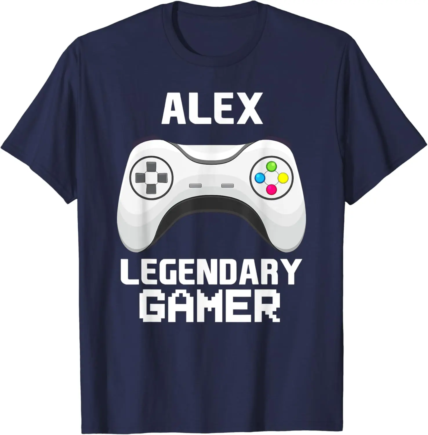 Alex Legendary Gamer Personalized Video Gaming Name T-Shirt