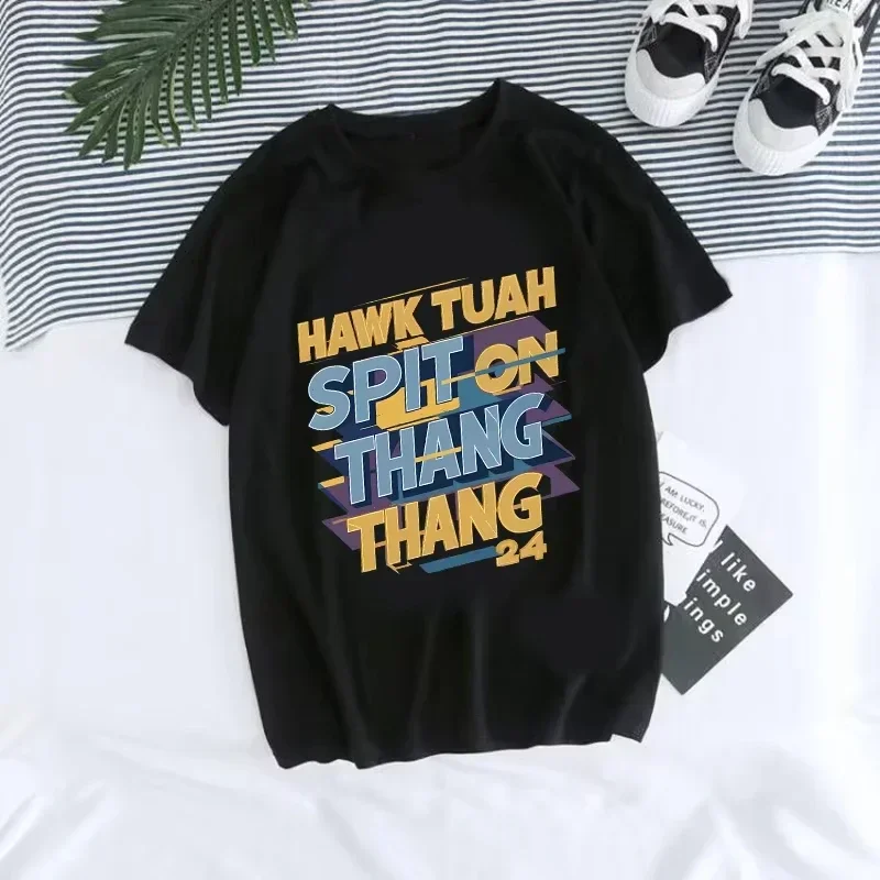 Hot Hawk Tuah 24 Spit on That Thang Mange Tee Shirt Women Funny Gothic Tshirt Y2k Tops Fashion Harajuku Female T-shirt Clothes