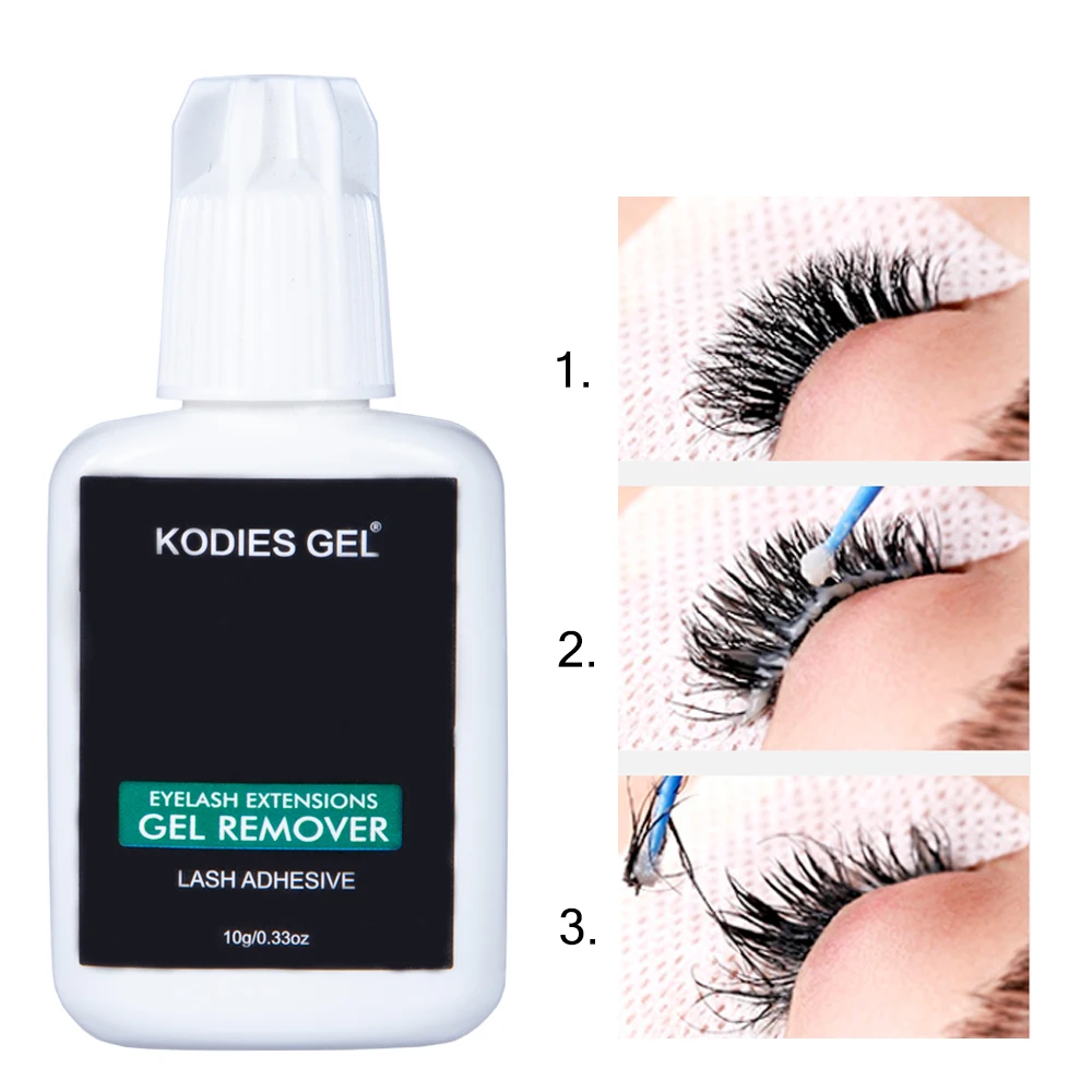 KODIES-GEL removedor de pegamento para pestañas, crema profesional suave, No irritante, disuelve el maquillaje, rápida disolución, 10g