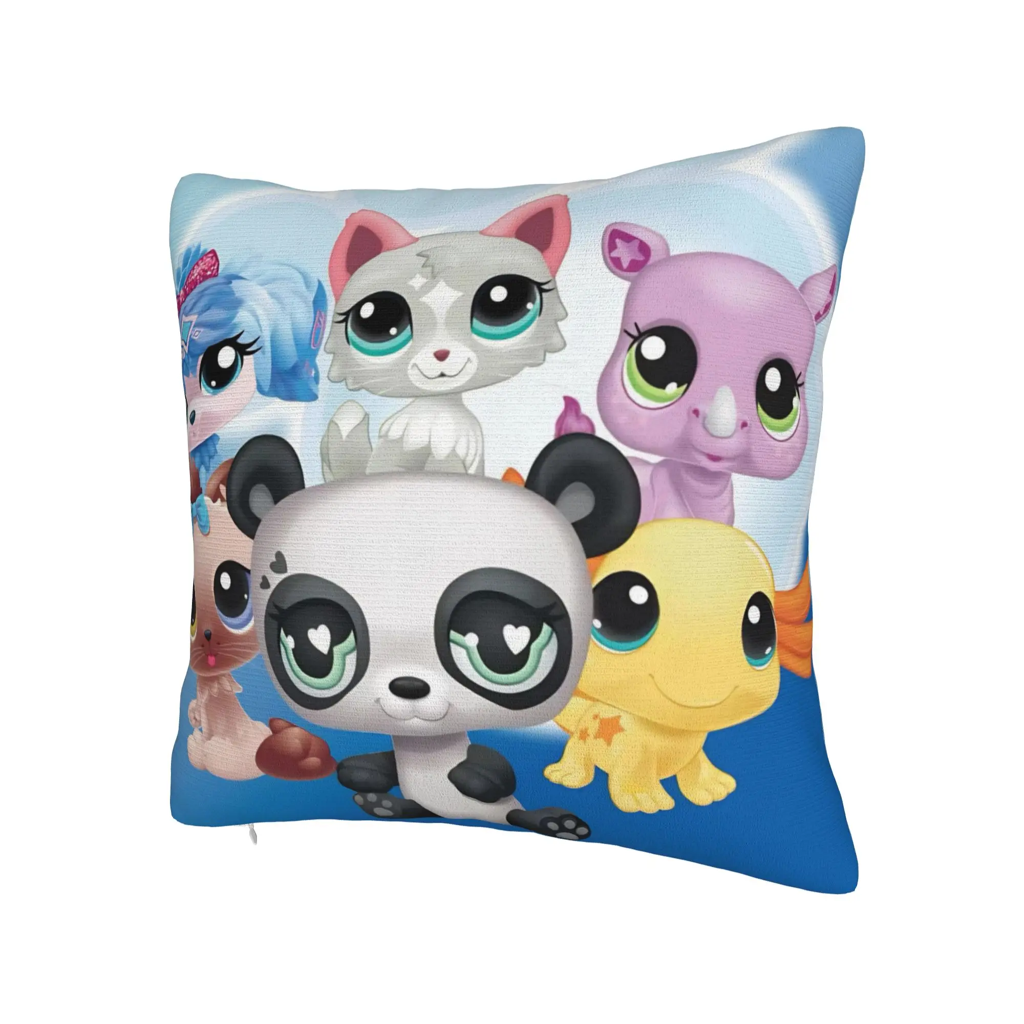 Littlest Pet Shop Pillowcase Merchandise Soft Cushion Cover Decoration  Throw Pillow Case Cover Seat Multi Size
