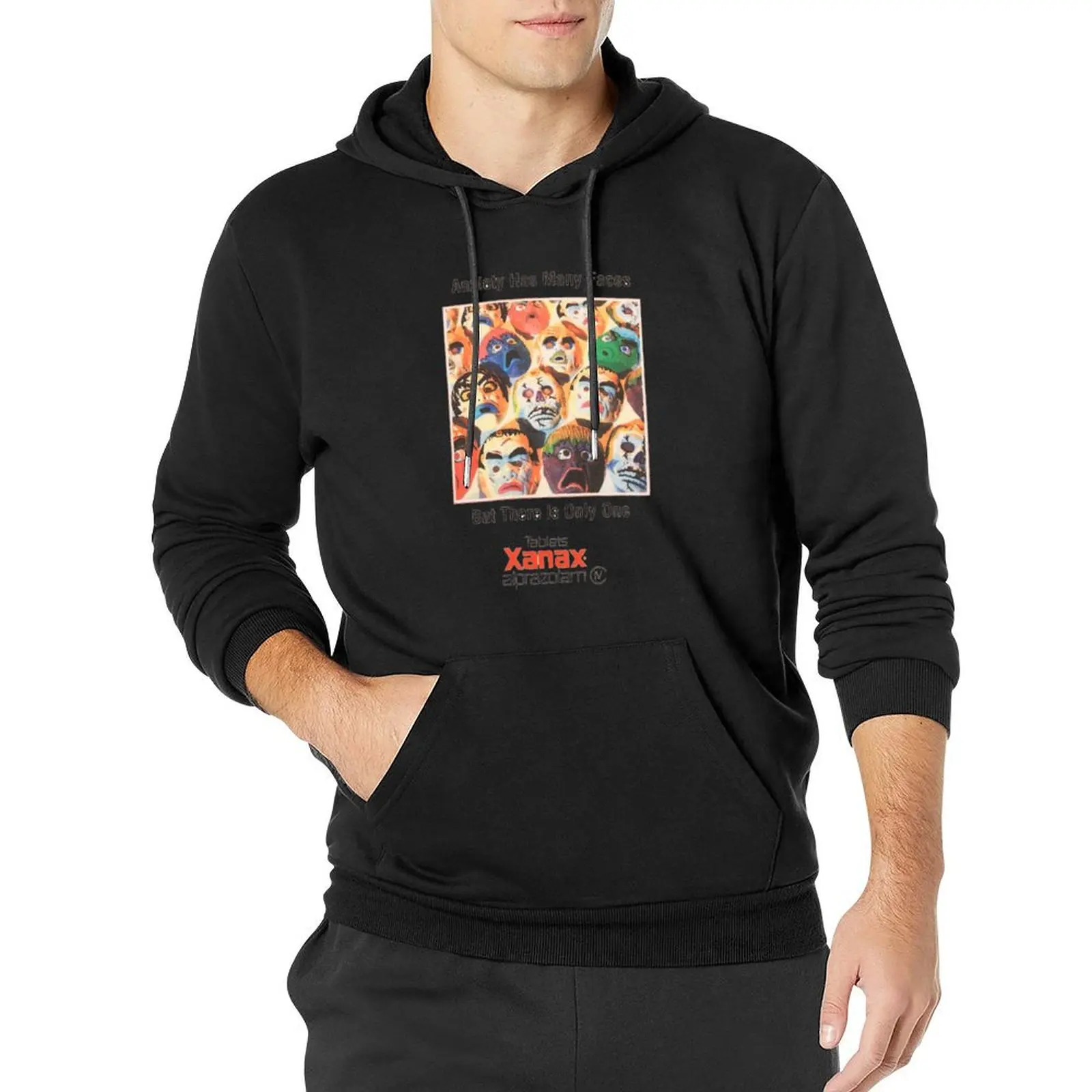 

Xanax has many faces Pullover Hoodie men's clothes korean clothes hoodie man