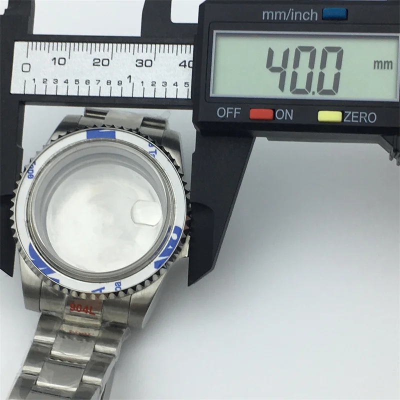 BLIGER 40mm Sapphire Glass Silver Case 904L Bracelet Fits NH34 NH35 NH38  ETA2824 2836 PT5000 Miyota 8215 DG2813 3804 Movement