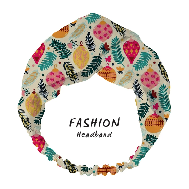 Fashion Women Girls Bohemian Hair Bands Leaves Print Headbands Retro Turban Bandage Bandanas HairBands Hair Accessories Headwrap