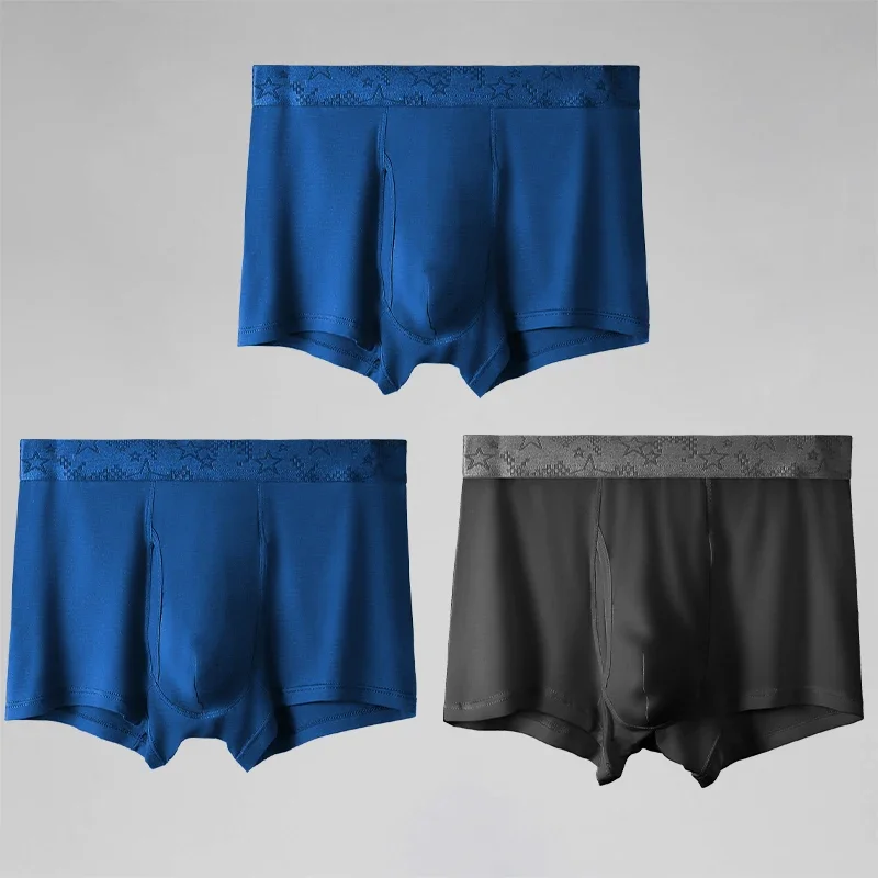 

3PCS Men's underwear, Modal briefs, underpants, comfortable and breathable, youth quadrangle soles, plate-sized shorts
