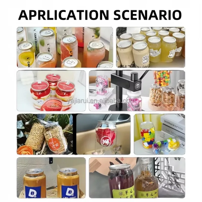 Factory Direct Sale Automatic Lift Intelligent Pet Bottle Can Sealing Machine Coffee Shop Milk Tea Shop  Pop Can Sealing Machine