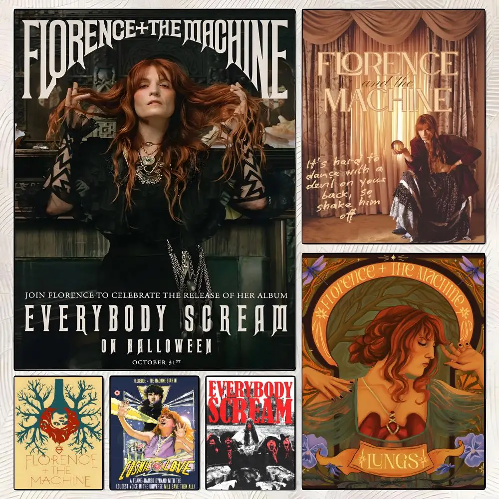 F-Florence and the Machine Poster High-definition  poster stickers, suitable for bedroom, living room, home decoration
