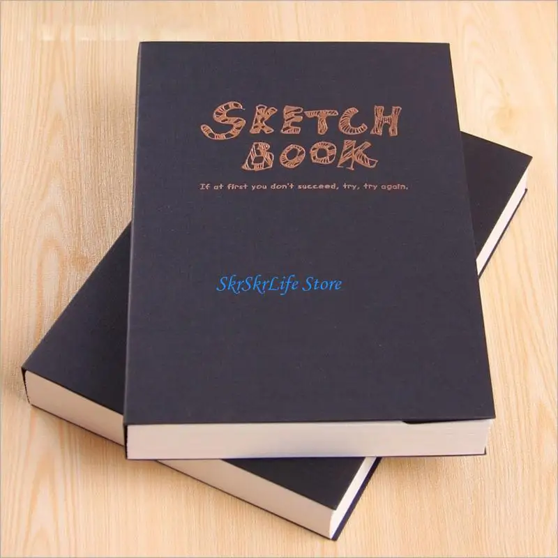E65E Softcover 200 Sheets Blank Portable Drawing Book 80gms Thick Paper
