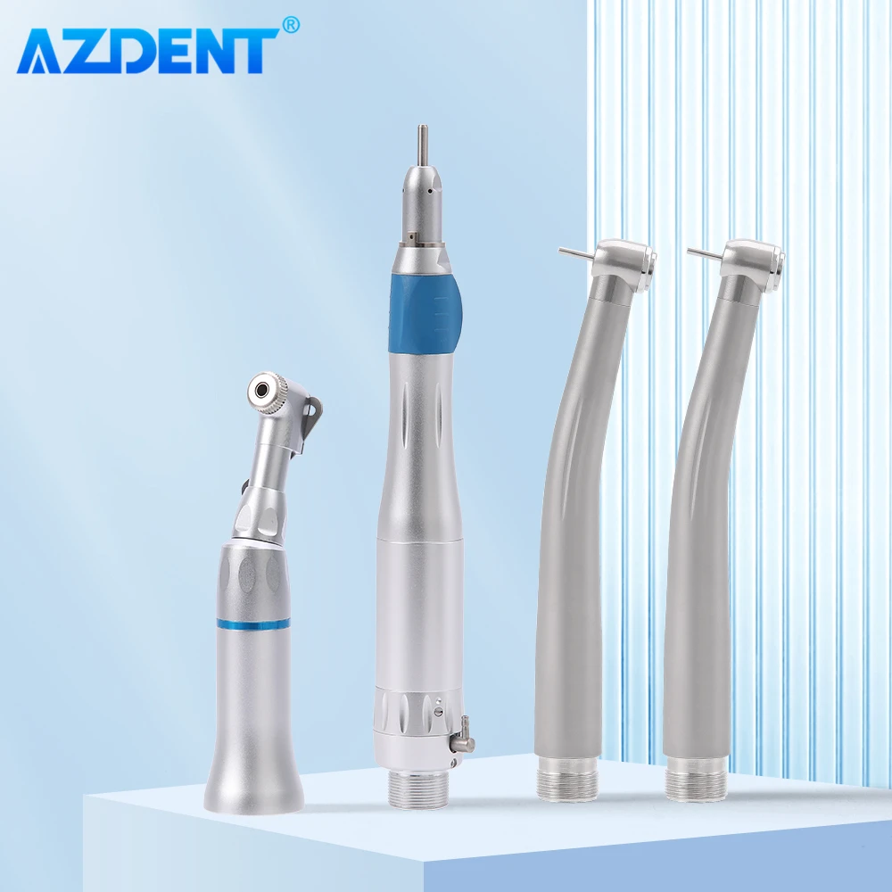 Dental Standard High Speed Low Speed Handpiece Kit AZDENT 2 Holes 4 Holes Contra Angle Straight Air Motor