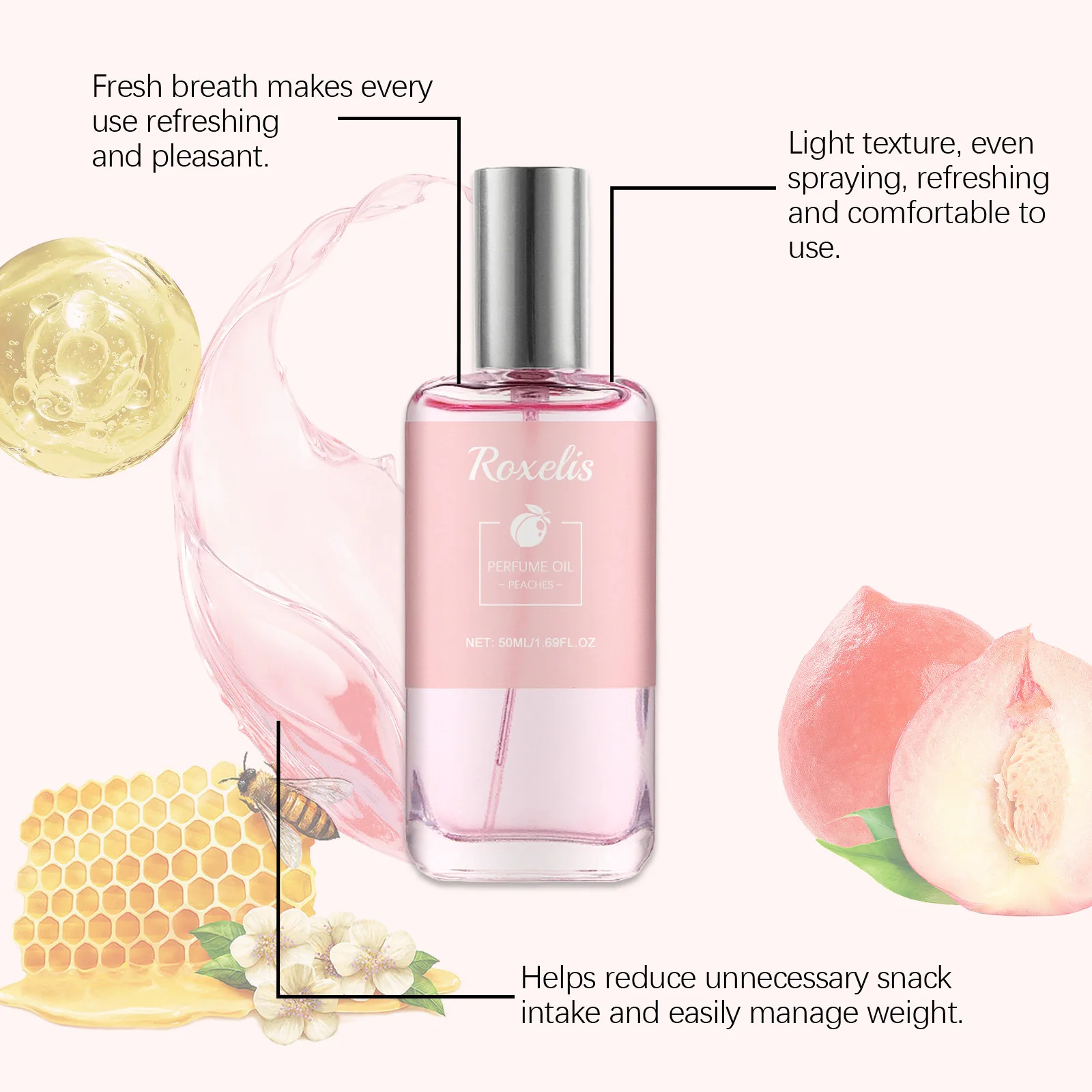 Peach Fragrant Perfume Lasting Sweet Aroma Light Fragrance Enhanced Pheromone Elegant Stimulates Flirtation Perfume Social Date