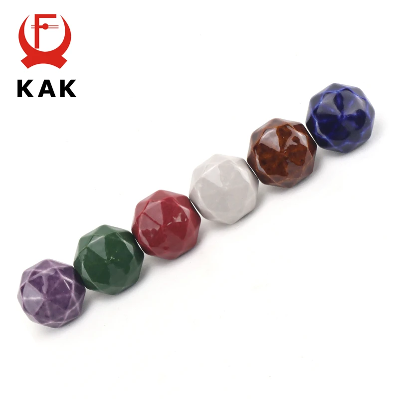 KAK 35mm Színes Agyagművesség szekrény knobs majd kezeli Ruby Gyémánt konyhai kezelni Rajzoló knobs számára gyerekeknek szoba Bútor Vásárú