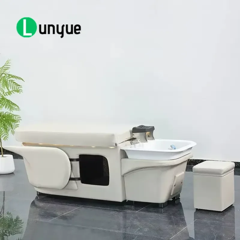 Modern Commercial Barber Shop Massage Bed High Density Sponge PU Leather Aromatherapy Steam Water Cycle For Spa