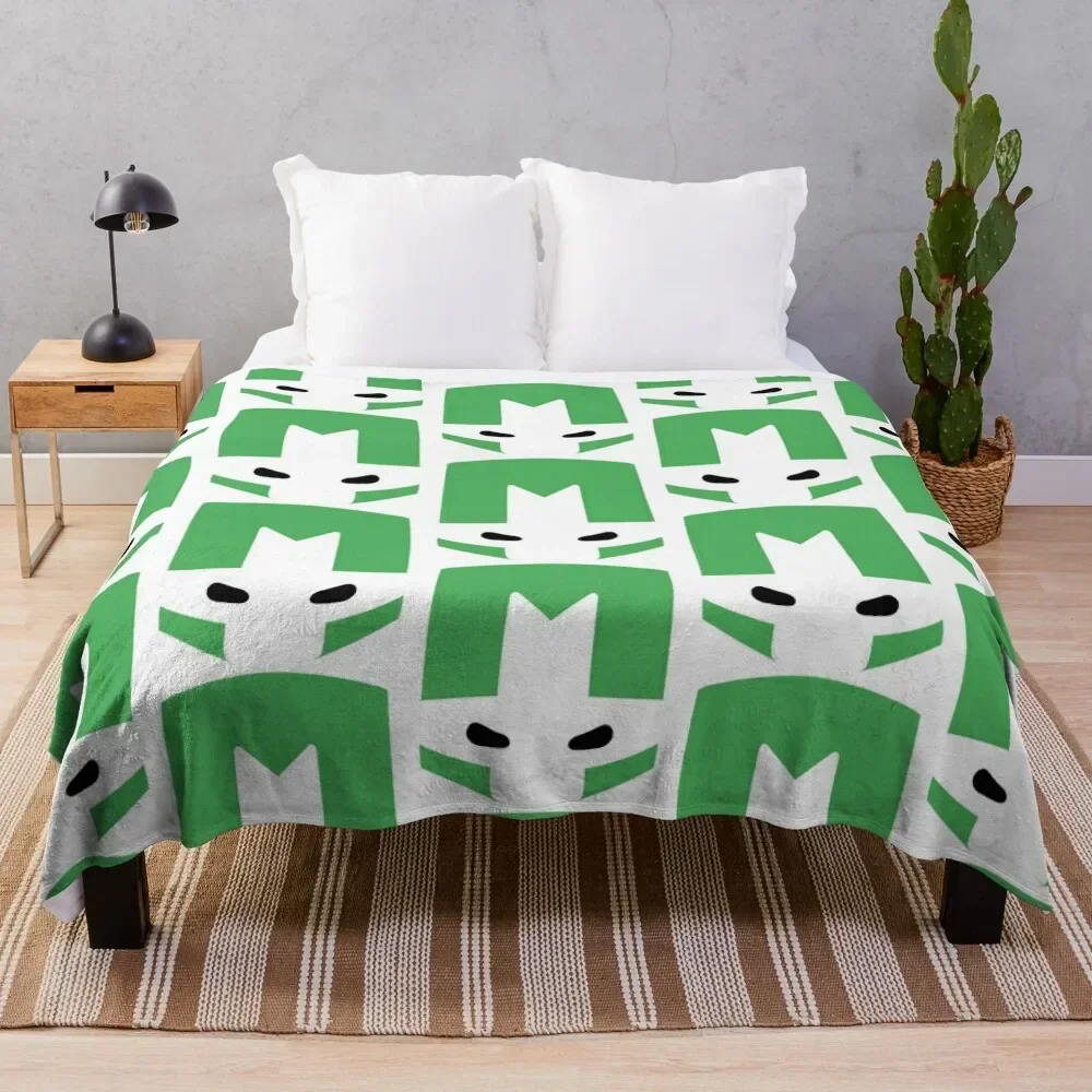 Castle Crashers Minimal Green Knight Throw Blanket Plaid Blankets For Baby Blankets