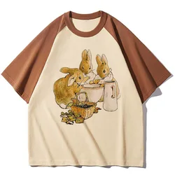 Cottagecore top women elegant graphic Tee girl streetwear comic anime clothes