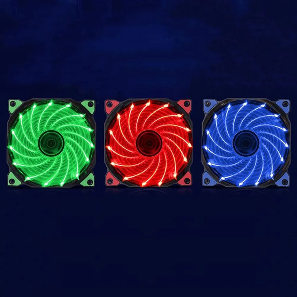 

12Cm Computer Case Fan 33 LED Rgb Lighting Ultra Silent Performance Long Lifespan Pc Cooler Fan 12V Dc Chassis Radiator Blue