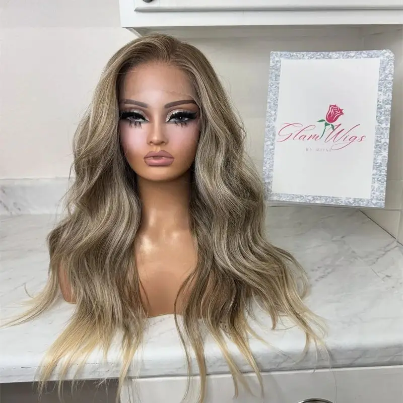 

Ombre Коричневый Блондин Выделите HD Невидимый Прозрачный Парик Фронта Шнурка Мягкая Линия Волос Натуральные Высококачественные Волосы Реалистичного Вида