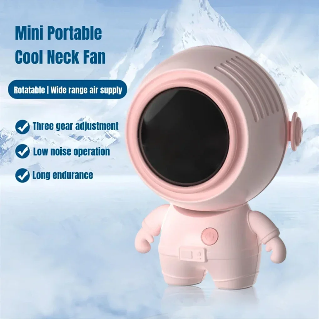 Портативный вентилятор космонавта тихий маленький USB 900 мАч перезаряжаемый мини-вентилятор для шеи студенческое общежитие офис уличный вентилятор