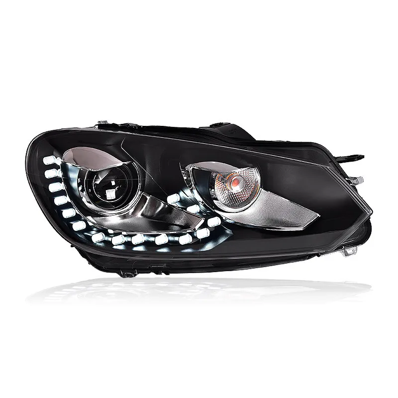 

Car Styg for Volkswagen Golf 6 Headlight 2009-2012 R20 Design Golf LED DRL Hid Head Lamp Angel Eye Bi Xenon Beam Accessories