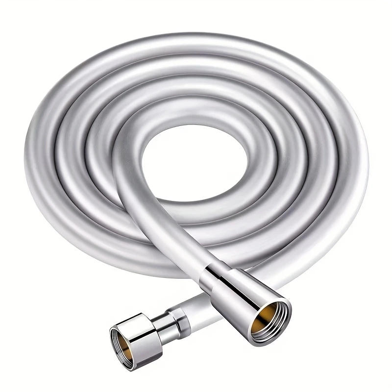 สายฝักบัว 2 เมตร สีดำ/สีเงิน สายฝักบัวแบบยืดหยุ่น สแตนเลส ท่อฝักบัวอาบน้ำแบบยาว อุปกรณ์เสริมในห้องน้ำ