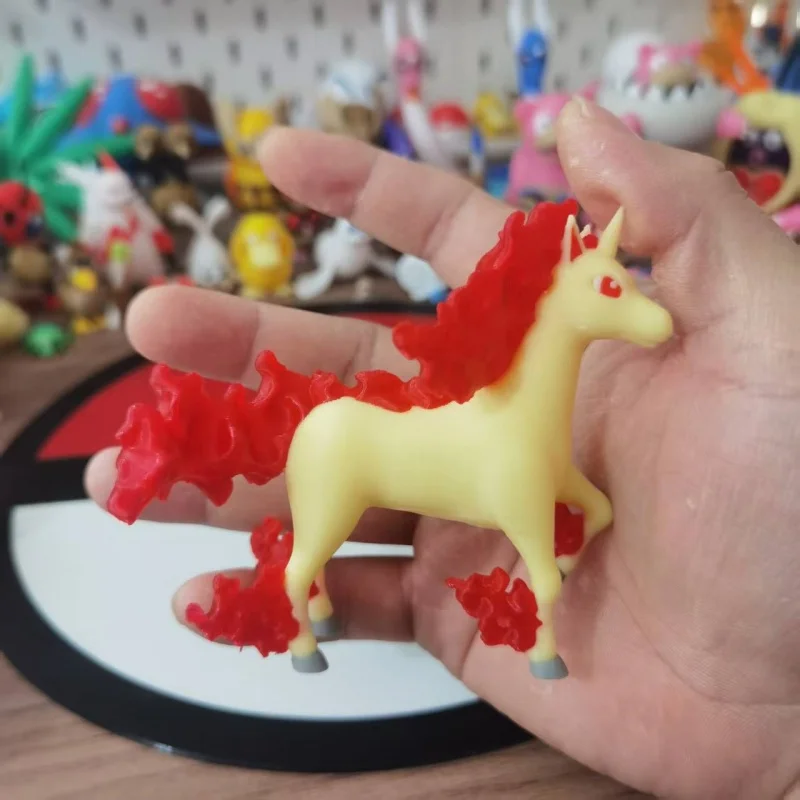 Pokemon Ponyta Rapidash escala 1:20 figura de acción DIY 3D impreso personaje de dibujos animados estatua decoración de escritorio juguete para regalo coleccionable