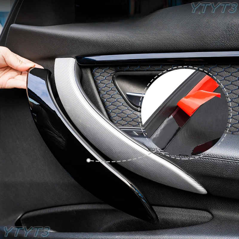 

Carbon Fiber Car Interior Door Handle Trim Cover for BMW 3 Series 4 Series F30 F34 F36 F32 F33 2013-2019 Armrest Handle Cover