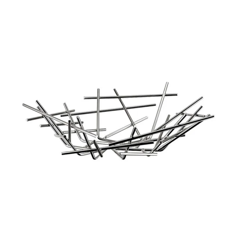 

Irregular metal lines hollow fruit basket home furnishing living room coffee table basket ornament