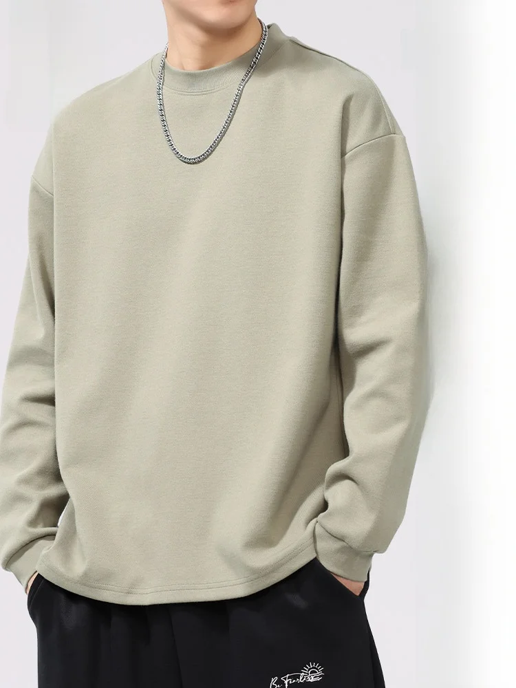 

American Sle Long Sve Sweatirt Loose Fit Men's Faionable Casual Top for Autumn Spring round Ne Pullover