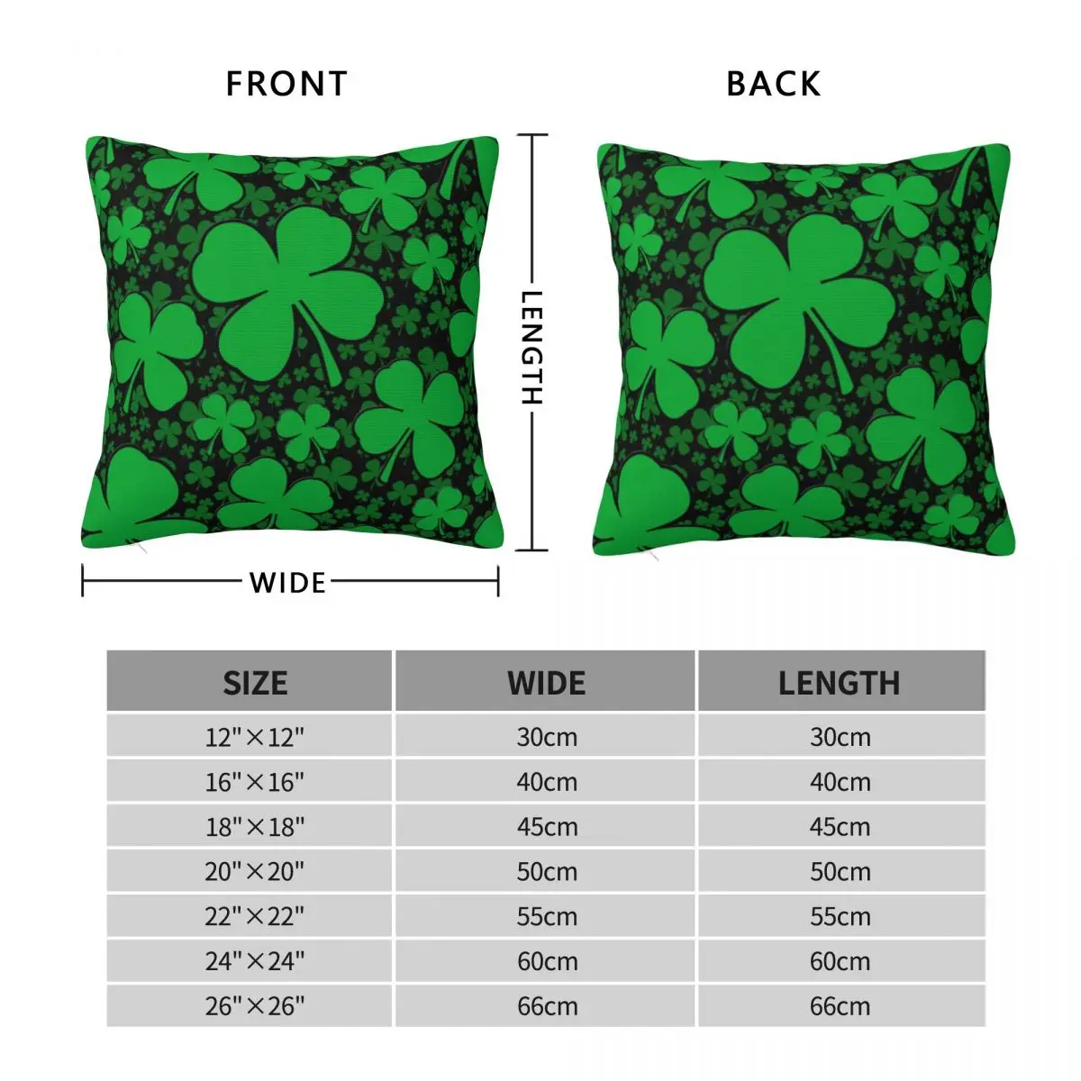 Pillow Cover St. Patrick's Day Cushion Cover A Shamrock Field Irish Vintage Pillow Case For Sofa Home Decoration Pillowcases