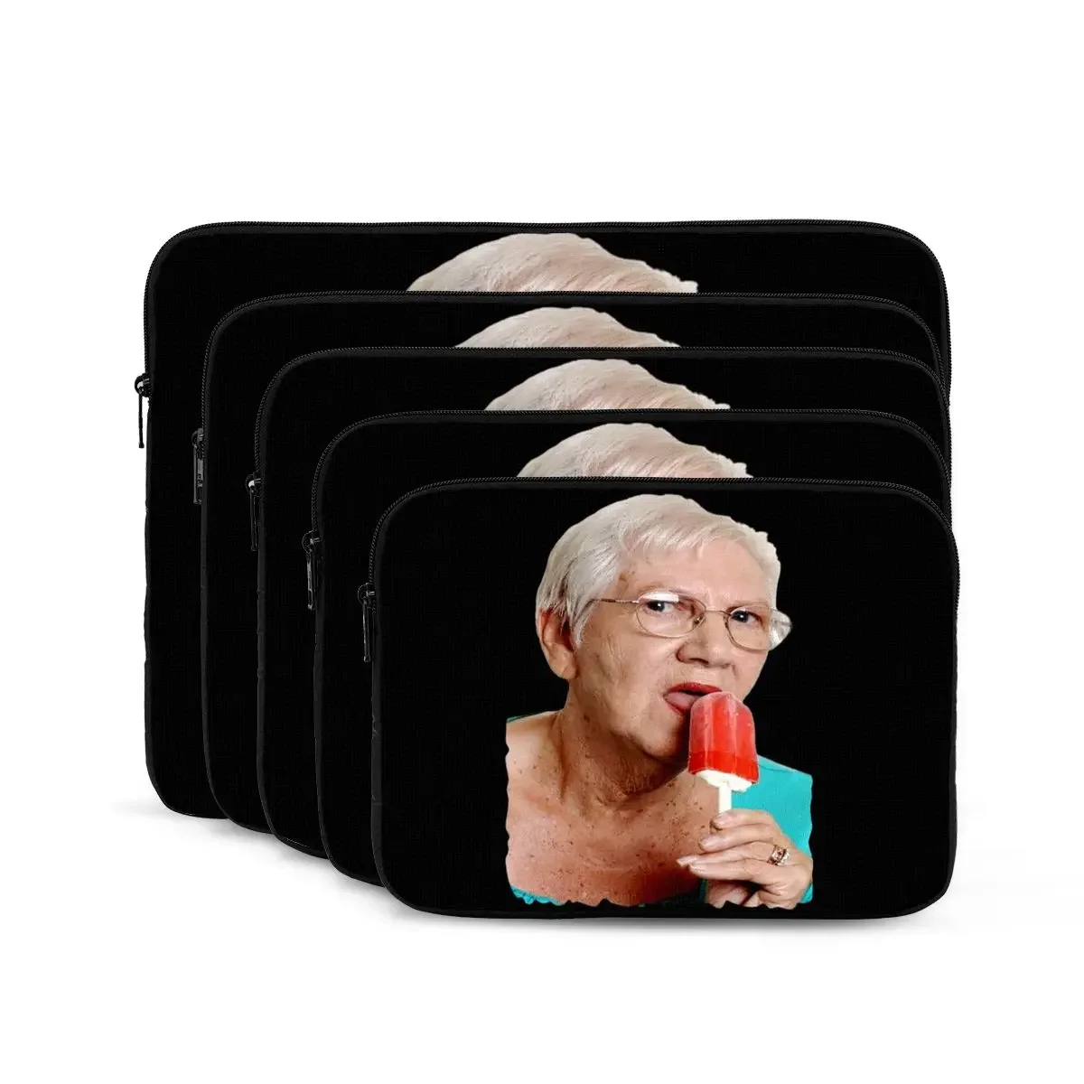 Grandma Granny Ice Cream Notebook Laptop Bag Case Pouch 10 12 13 15 17 Inch Notebook Sleeve Cover Bag Tablet Shockproof Case Bag