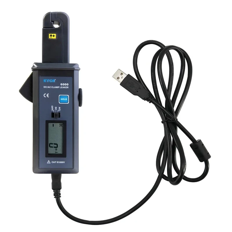 

ETCR6000 Clamp Meter AC Non-Contact Automotive Leakage Current Clamp Tester 0mA-60.0A Digital Display Data upload to Computer